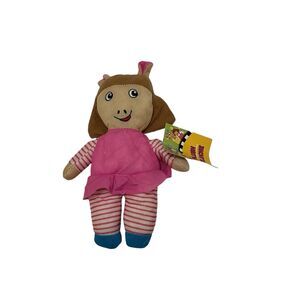 Arthur D.W. Dora Sister Pink Striped Dress Plush Doll 9" Stuffed Toy 2022